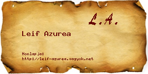 Leif Azurea névjegykártya